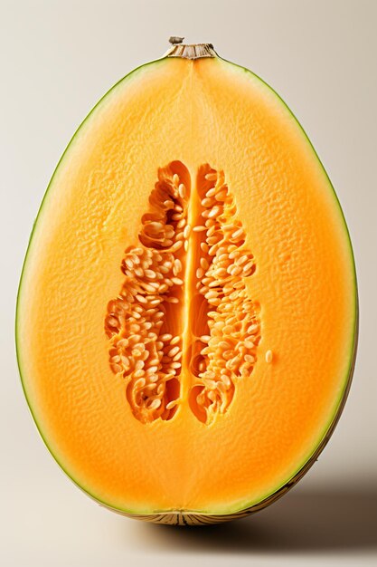 Portrait of cantaloupe Ideal for your designs banners or advertising graphics