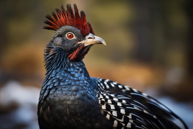 Portrait of Capercaillie close up