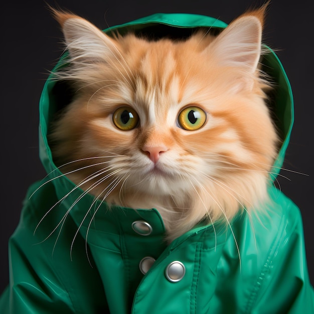 ビジネススーツを着た猫の肖像画