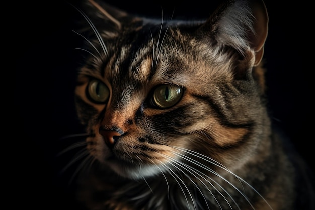 Portrait of a cat Generative AI