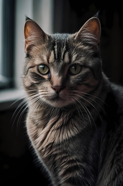 Photo portrait of a cat