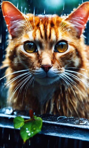 Photo portrait of a cat