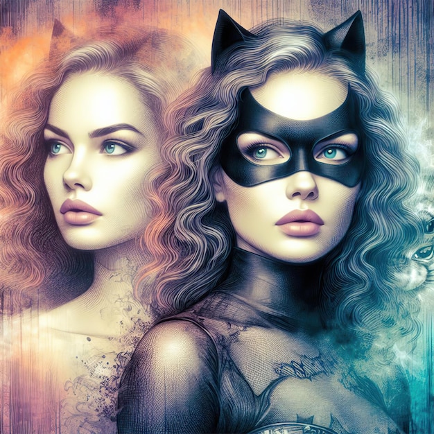 Portrait of Catwoman and Selina Kyle