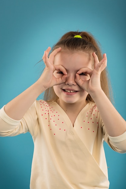 Photo portrait of a caucasian girl .