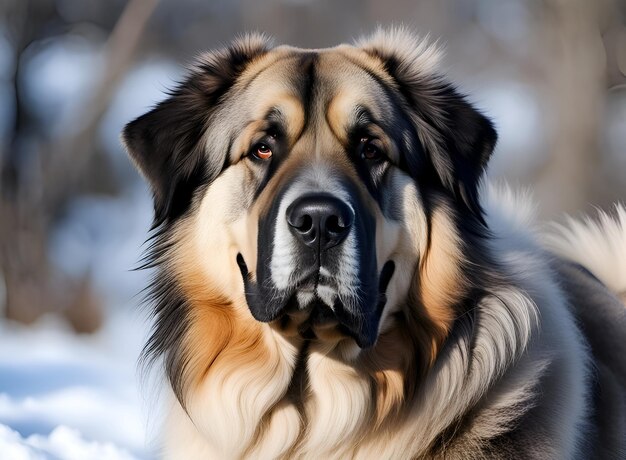 Portrait of the Caucasian shepherd dog