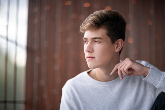 Portrait of caucasian young man