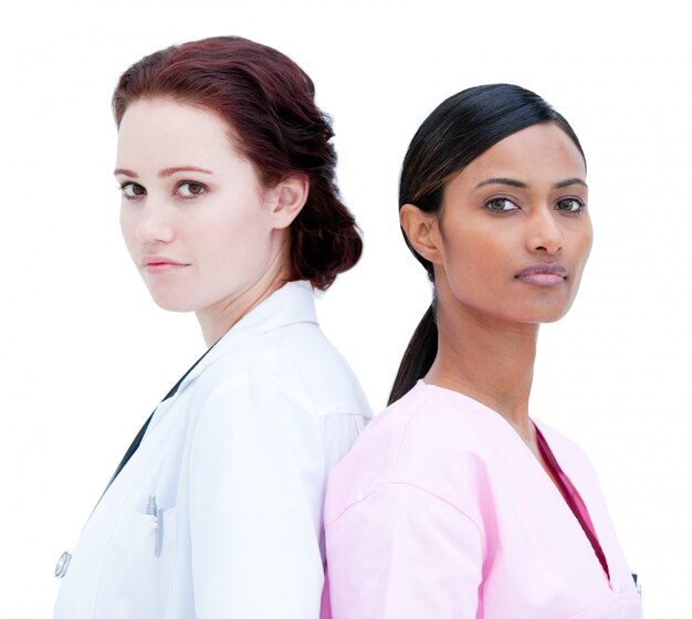 カリスマ的な看護師と医者の立場の肖像