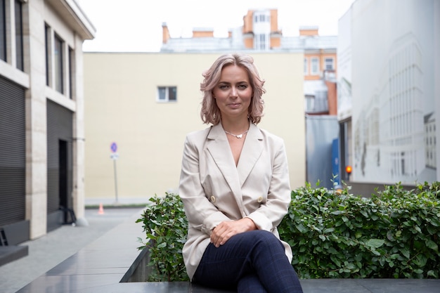 Portrait of a charming woman in business attire