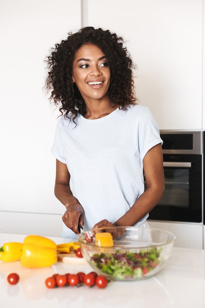 Portrait of a cheerful afro american woman