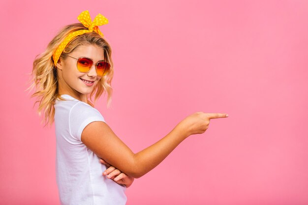 Portrait of a cheerful blonde woman