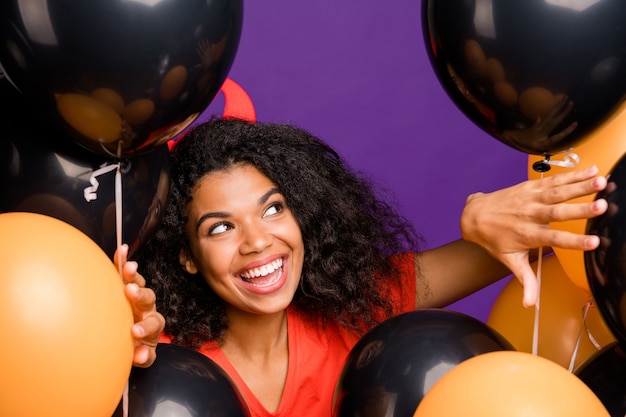 Portrait of cheerful cute girl