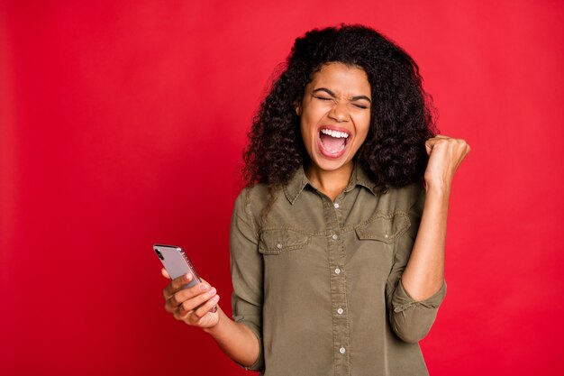 Portrait of cheerful cute girl