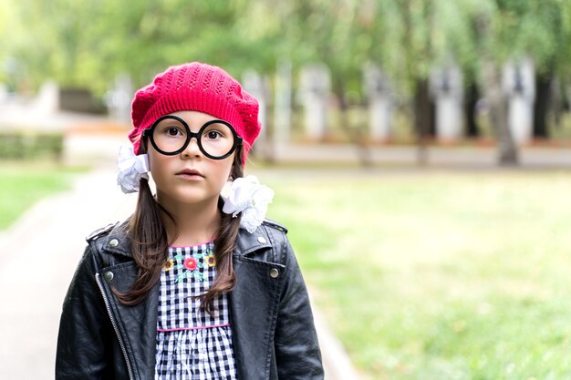 Portrait of a cheerful little girl