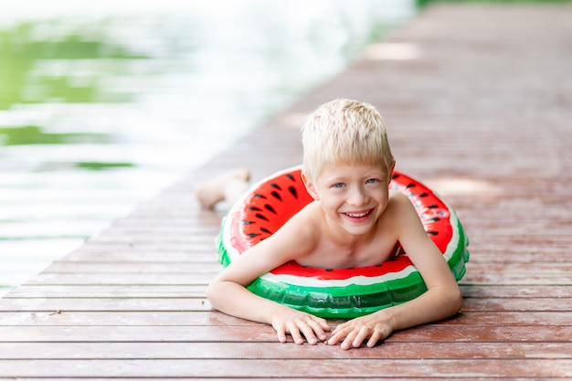 Portrait of a cheerful little kid