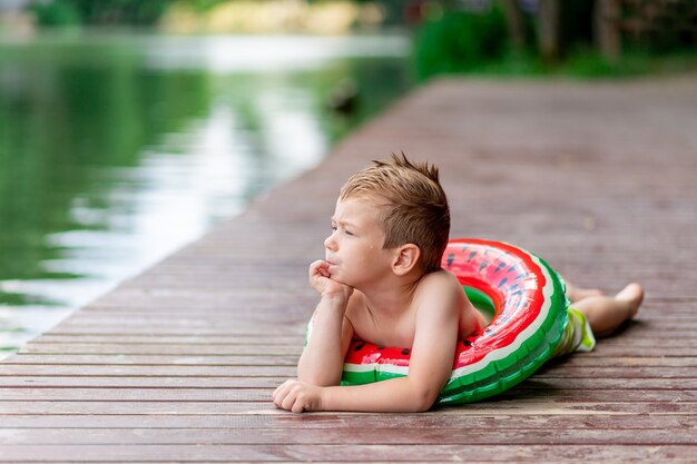 Portrait of a cheerful little kid