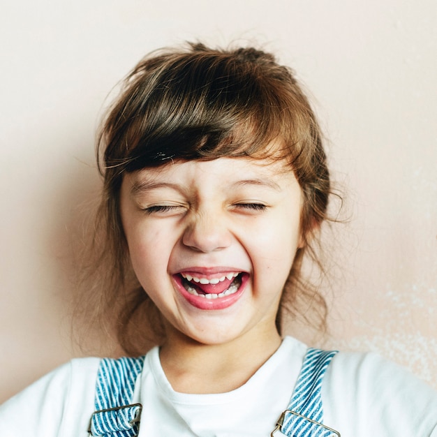 Portrait of a cheerful young girl