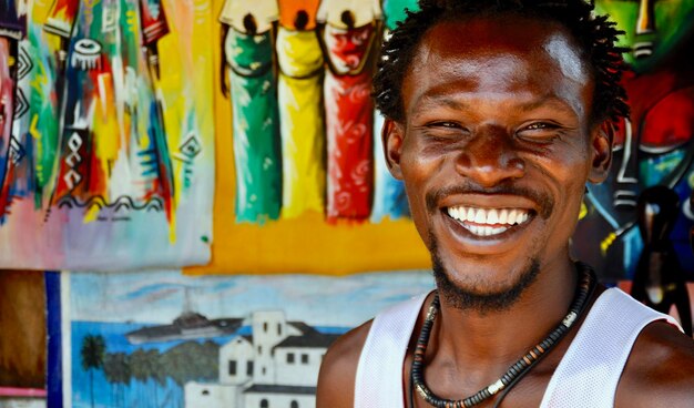 Portrait of a cheerful young man