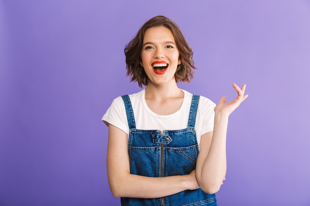 Portrait of a cheerful young woman