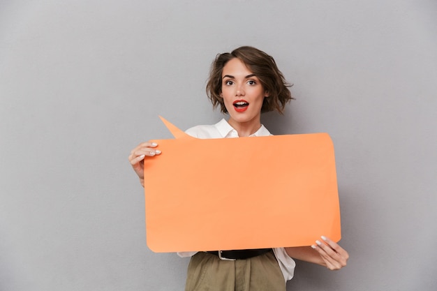 Portrait of a cheerful young woman