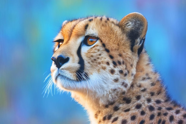 Portrait of cheetah acinonyx jubatus