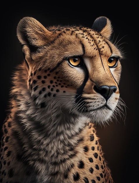 portrait of a cheetah. ai generated