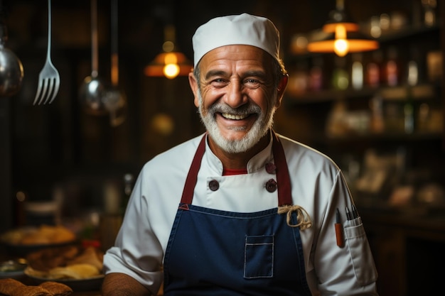 portrait of a chef in the kitchen