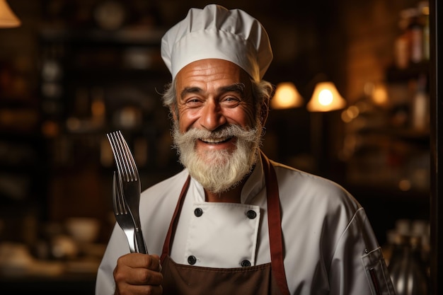 portrait of a chef in the kitchen