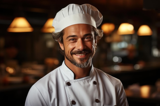 portrait of a chef in the kitchen