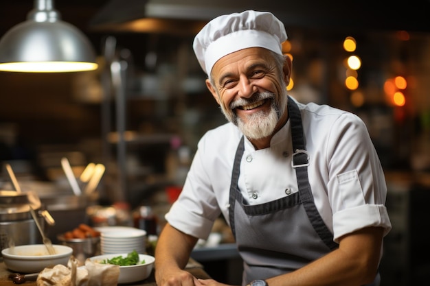 portrait of a chef in the kitchen