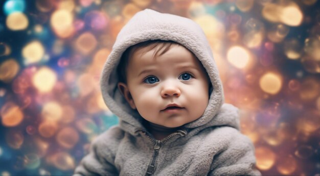 赤ちゃんの肖像画 抽象的な背景の可愛い赤ちゃん 背景の美しい赤ちゃん