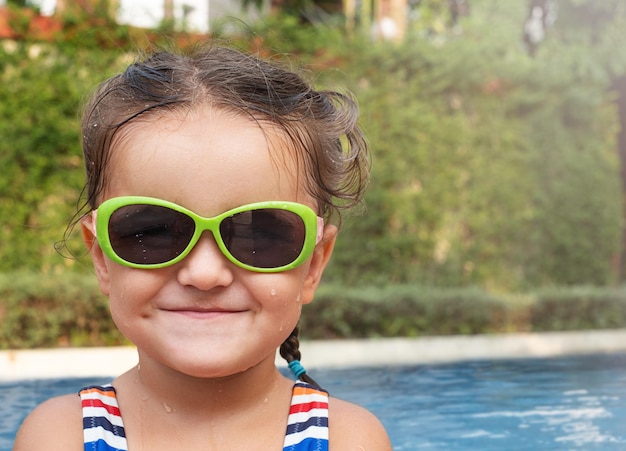 Portrait of a child in sunglasses