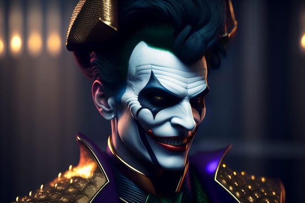 A portrait of comic book character from batman : arkham asylum