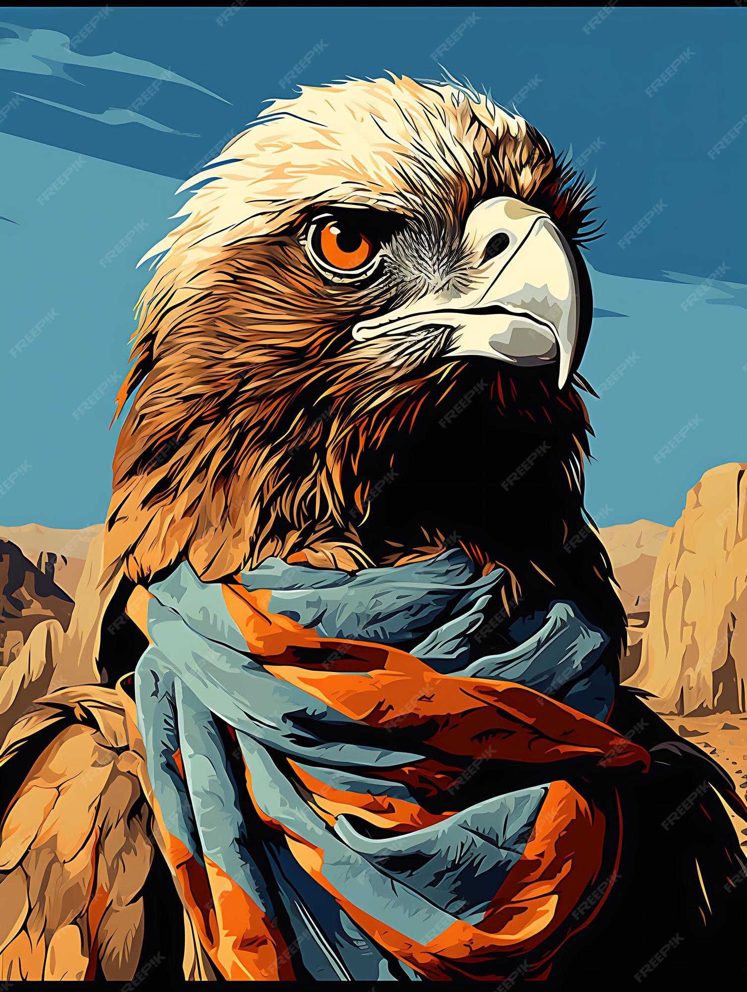 Premium AI Image | Portrait of Condor Wearing Scarf With Cool Posed ...