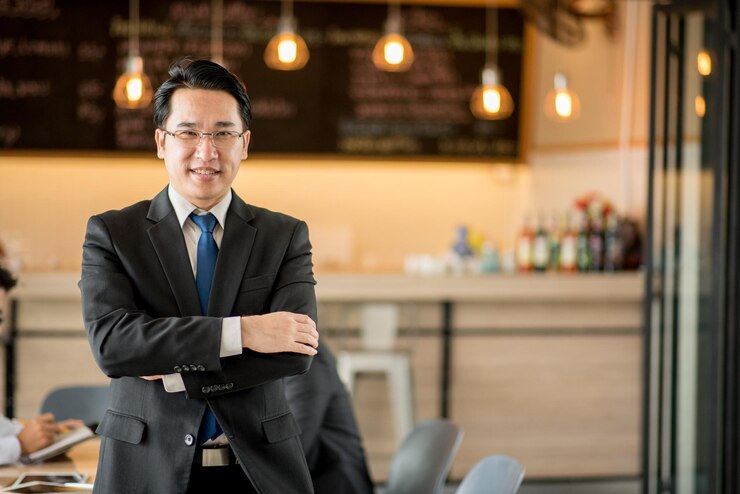 Photo portrait of confident businessman