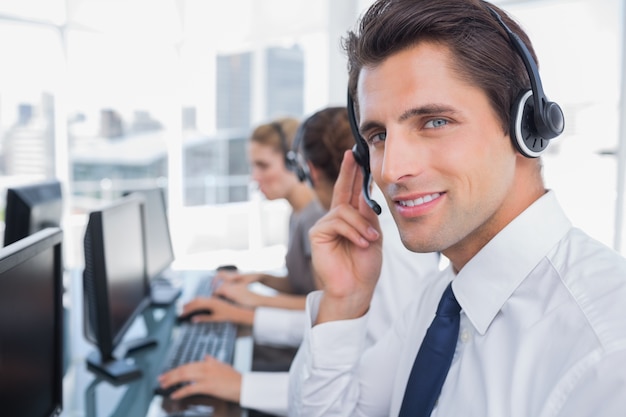 Portrait of a confident call center agent