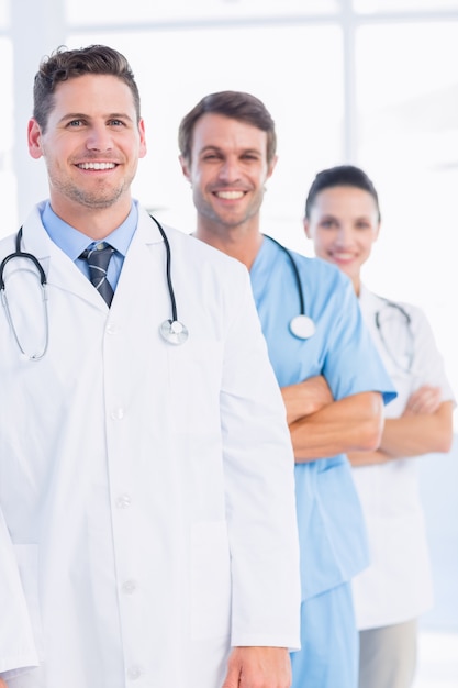 Portrait of confident happy group of doctors