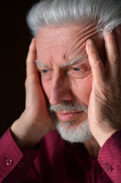 Portrait of a confident senior man posing