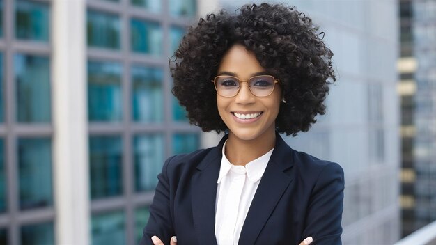 Portrait of confident smiling businesswoman