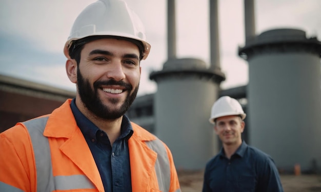 Portrait of confident smiling engineer at power plant