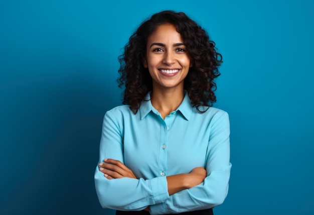 Portrait of a confident woman isolated from the background