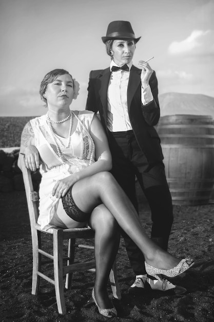 Photo portrait of confident women at farm