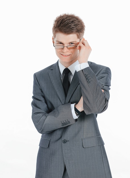 Portrait of confident young man.isolated on a white background.