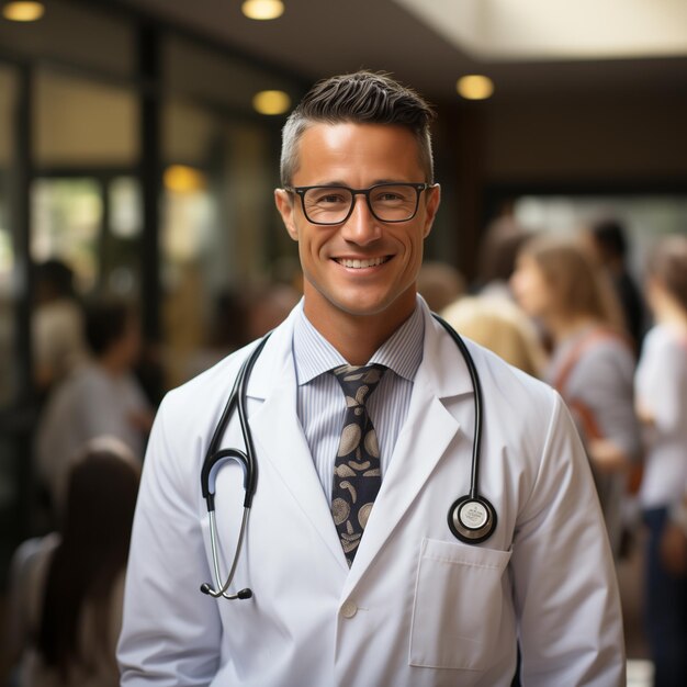 Portrait of confident young medical doctor