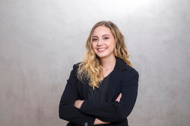 Portrait of content young woman