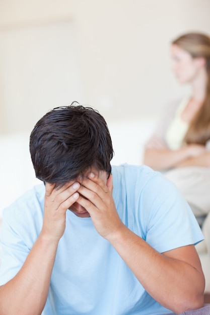 Portrait of a couple after an argument