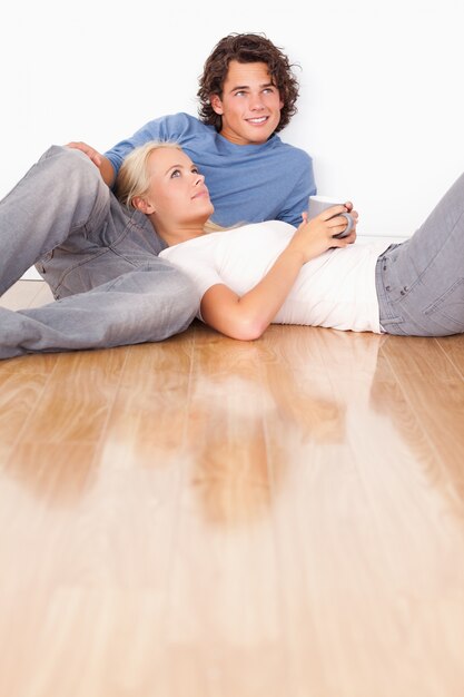 Portrait of a couple sitting together