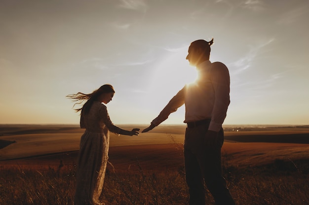 Portrait couples, tenderness love nature