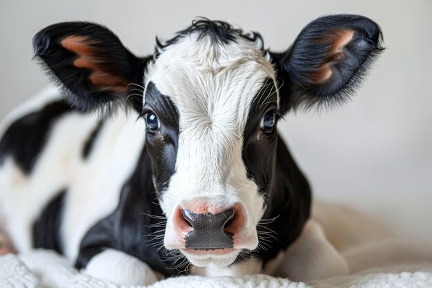 Photo portrait of a cow looking at the camera