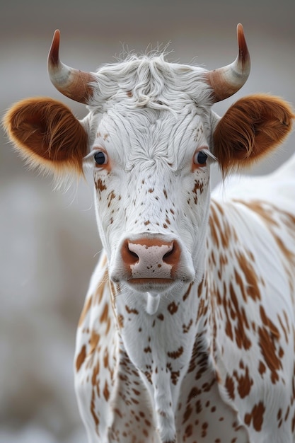 Портрет коровы, смотрящей в камеру