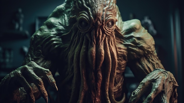 Foto ritratto del mostro di cthulhu